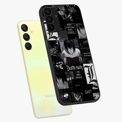 Midnight Chaos Mind Glass Case displayed in angled mockup highlighting chaotic artistic design with dramatic midnight aesthetic.