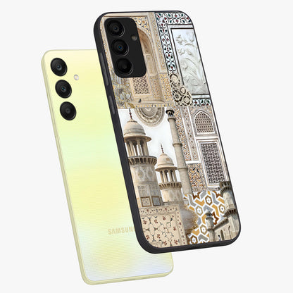 Mughal Marble Legacy Glass Case displayed in angled mockup highlighting elegant heritage marble artwork with royal aesthetic.