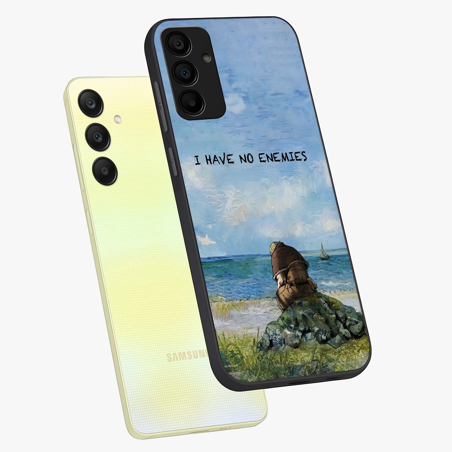 Peace Beyond War Glass Case displayed in angled mockup highlighting meaningful message design with artistic aesthetic style.