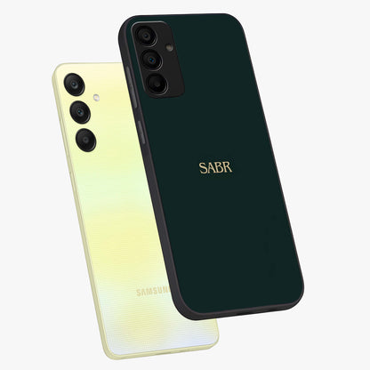Sabr Minimal Patience Glass Case displayed in angled mockup highlighting simple inspirational design with clean aesthetic style.