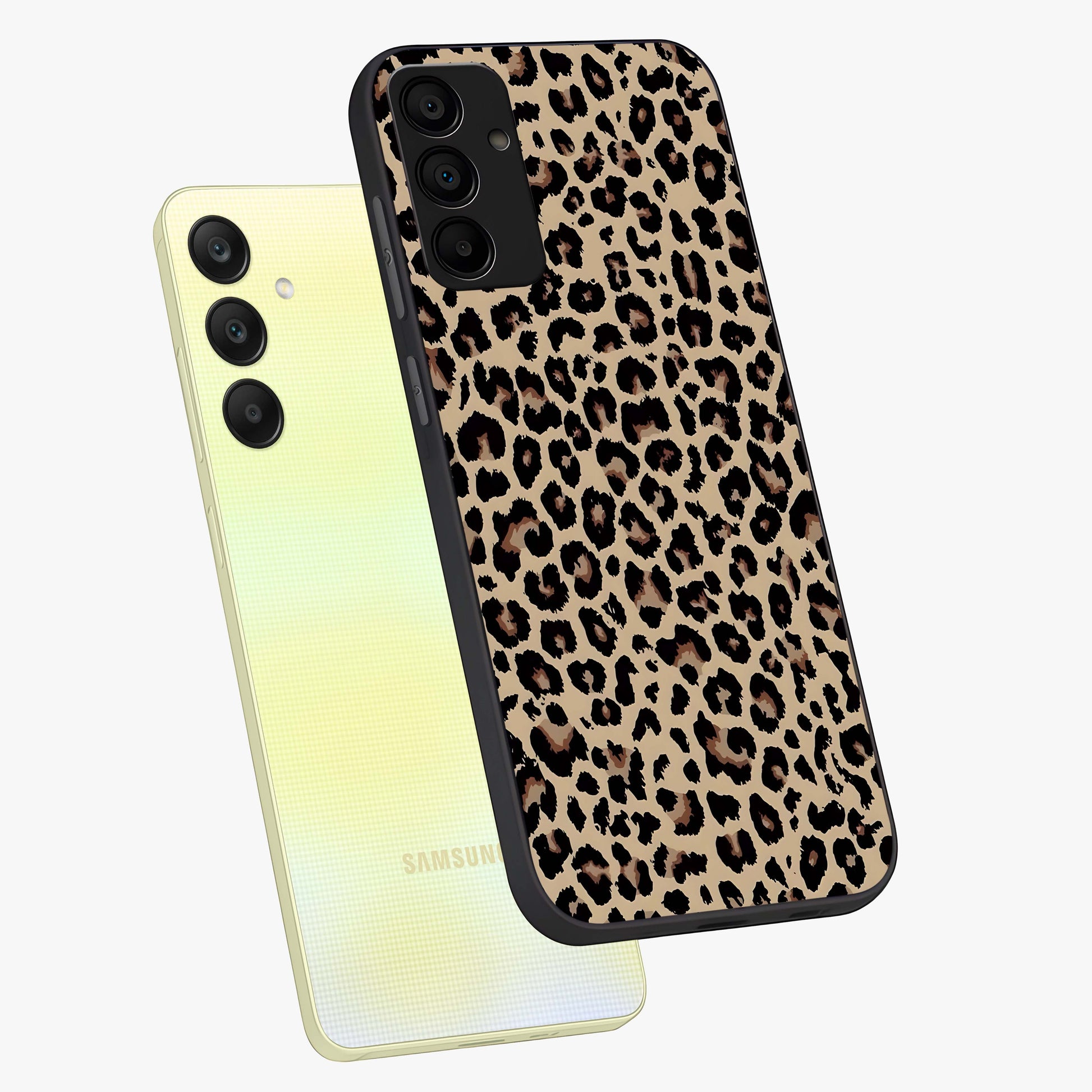 Savage Chic Pattern Glass Case displayed in angled mockup highlighting bold fashion inspired design with chic aesthetic.