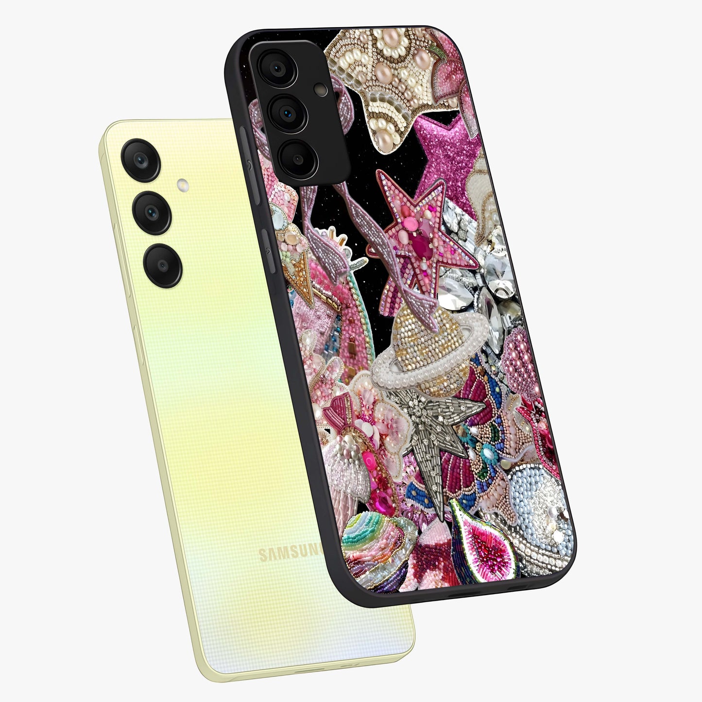 Starlit Jewel Dream Glass Case displayed in angled mockup highlighting glowing celestial jewel design with dreamy aesthetic.