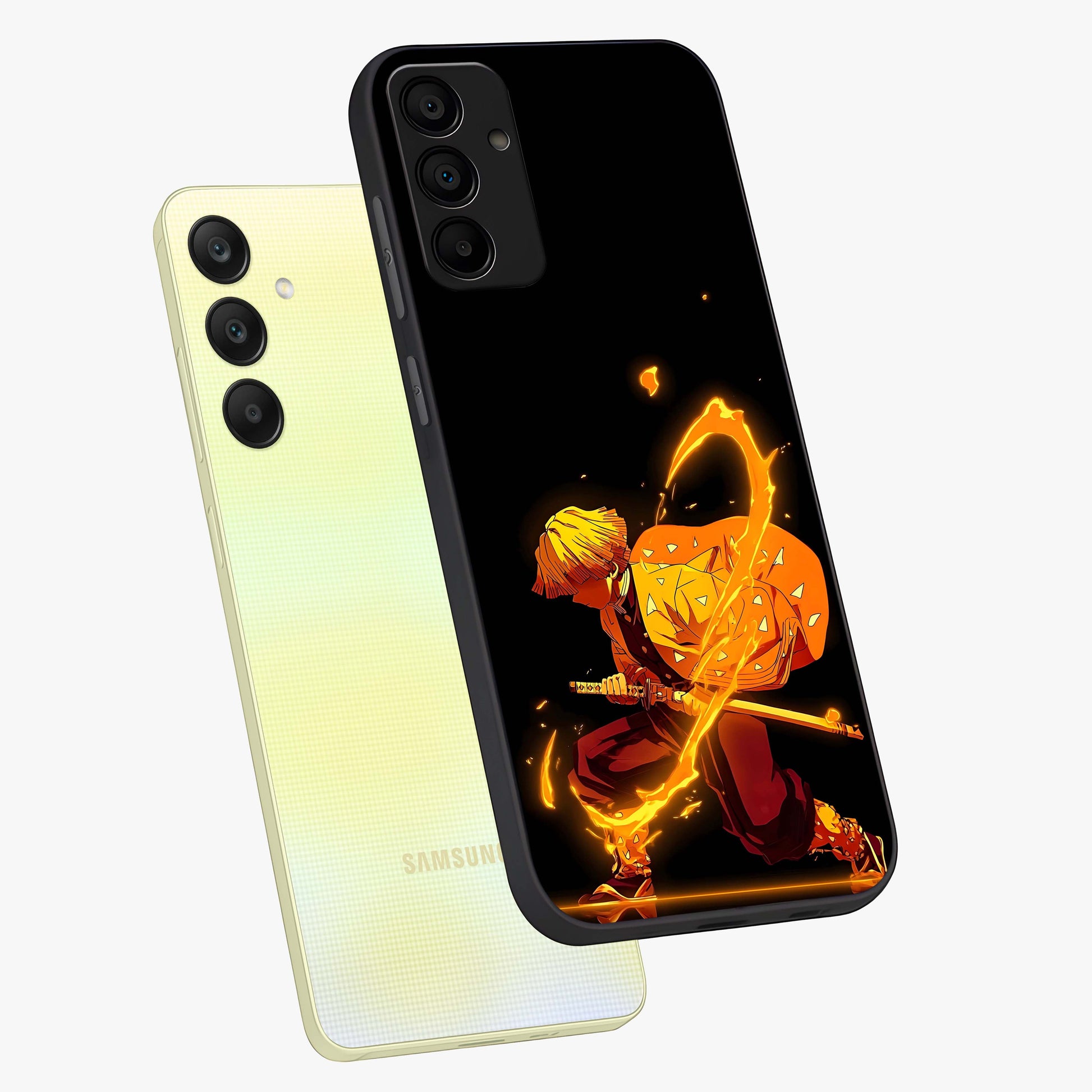 Thunder Flame Execution Glass Case displayed in angled mockup highlighting dramatic fire themed design with intense fantasy aesthetic.