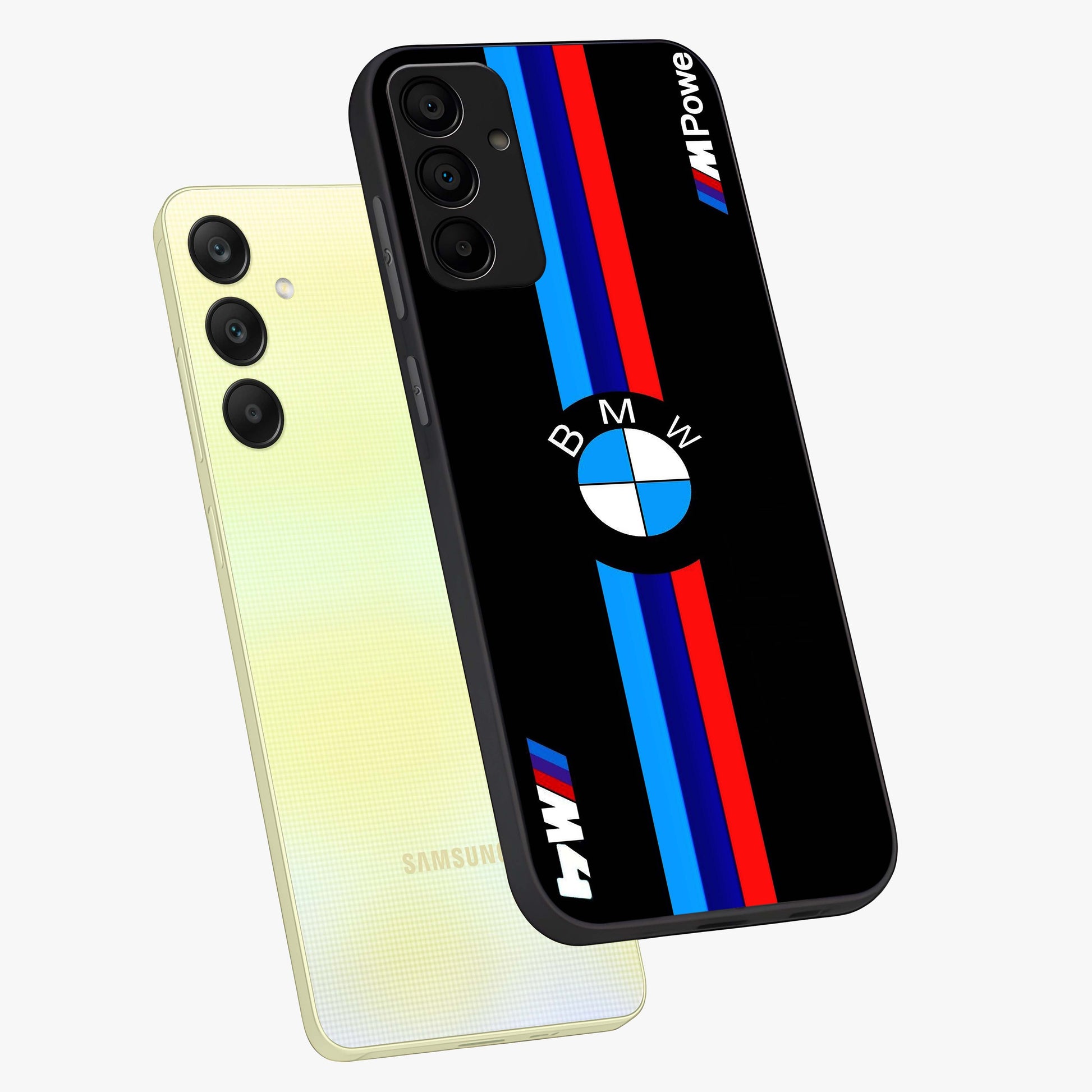Turbo BMW Beast Glass Case displayed in angled mockup highlighting sleek racing car design with bold automotive aesthetic.