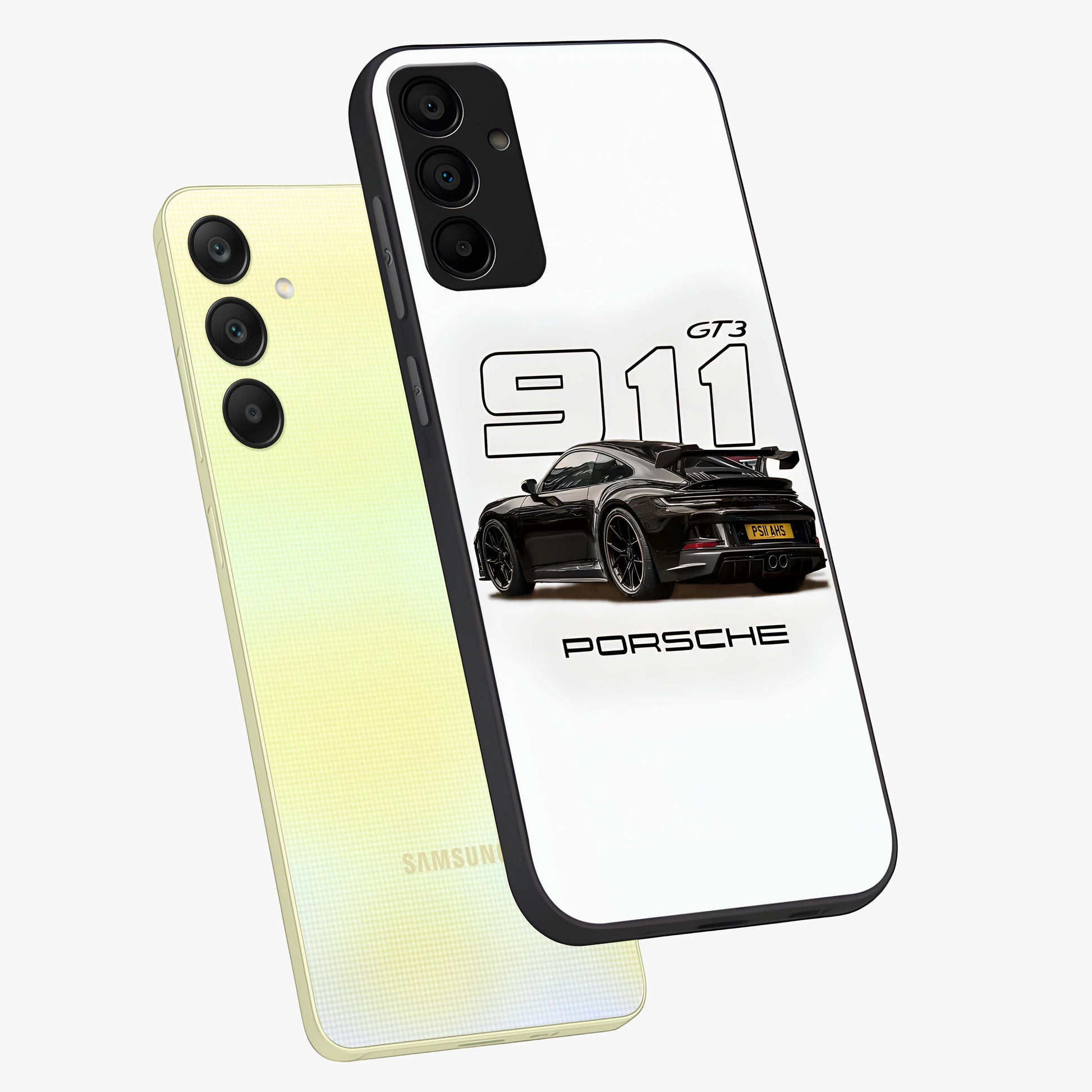 Turbo Legacy Icon Glass Case displayed in angled mockup highlighting dynamic automotive design with performance aesthetic.