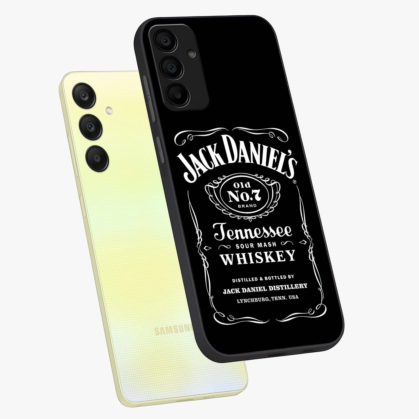 Vintage Whiskey Heritage Glass Case displayed in angled mockup highlighting retro beverage themed design with heritage aesthetic.