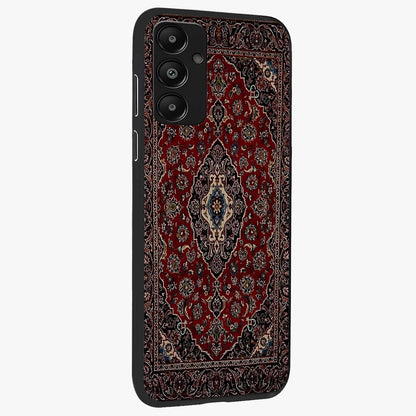 Heritage Carpet Royale Glass Case upright view showcasing detailed ornamental artwork with luxurious traditional theme.