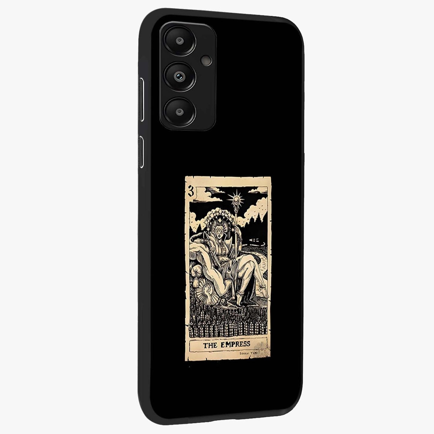 The Empress Glass Case upright view showcasing powerful empress themed artwork with luxurious artistic theme.