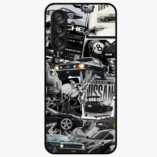 Aesthetic Dark Love Glass Case showing flat back view with dark romantic artwork and glossy glass finish.