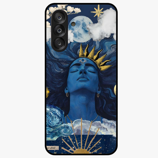 Aesthetic Lord Shiva Glass Case showing flat back view with divine Shiva artwork and glossy glass finish.