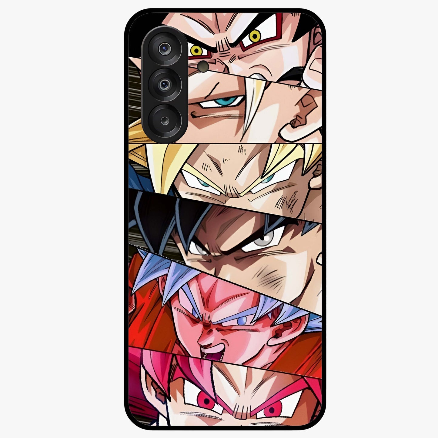 Anime Character Glass Case showing flat back view with vibrant anime artwork and glossy glass finish.