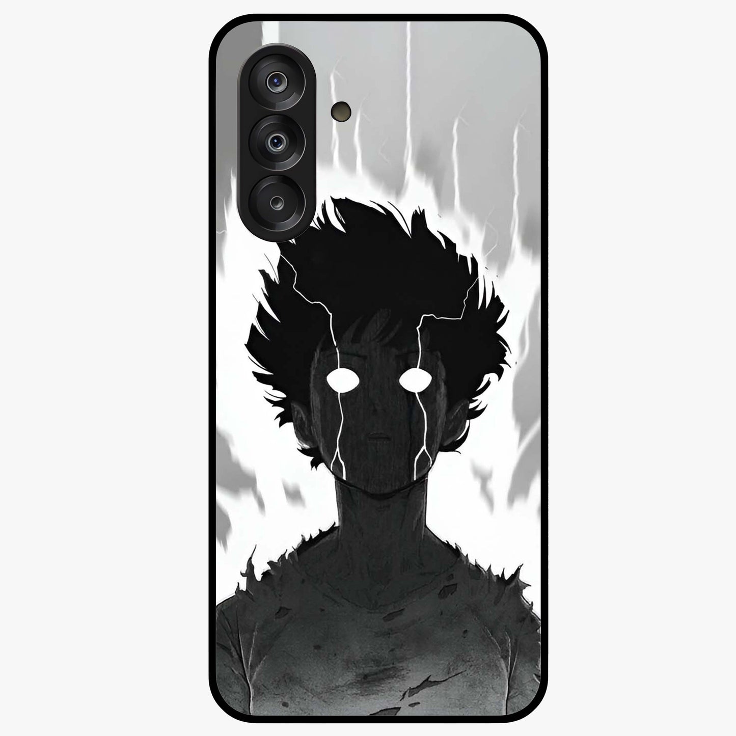 Awakened Inner Rage Glass Case showing flat back view with intense artistic artwork and glossy glass finish.