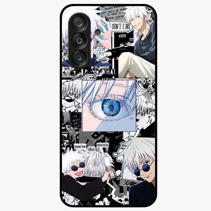 Infinity Sorcerer Chaos Glass Case showing flat back view with mystical sorcerer themed artwork and glossy glass finish.