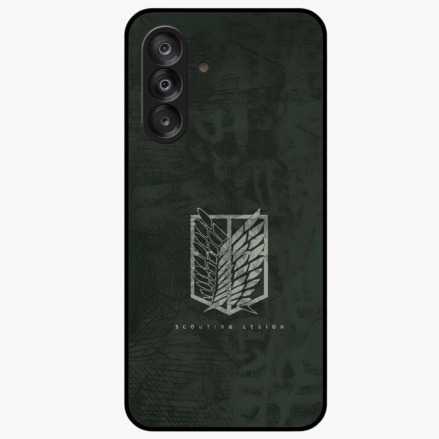 Wings Of Freedom Glass Case showing flat back view with symbolic wings artwork and glossy glass finish.