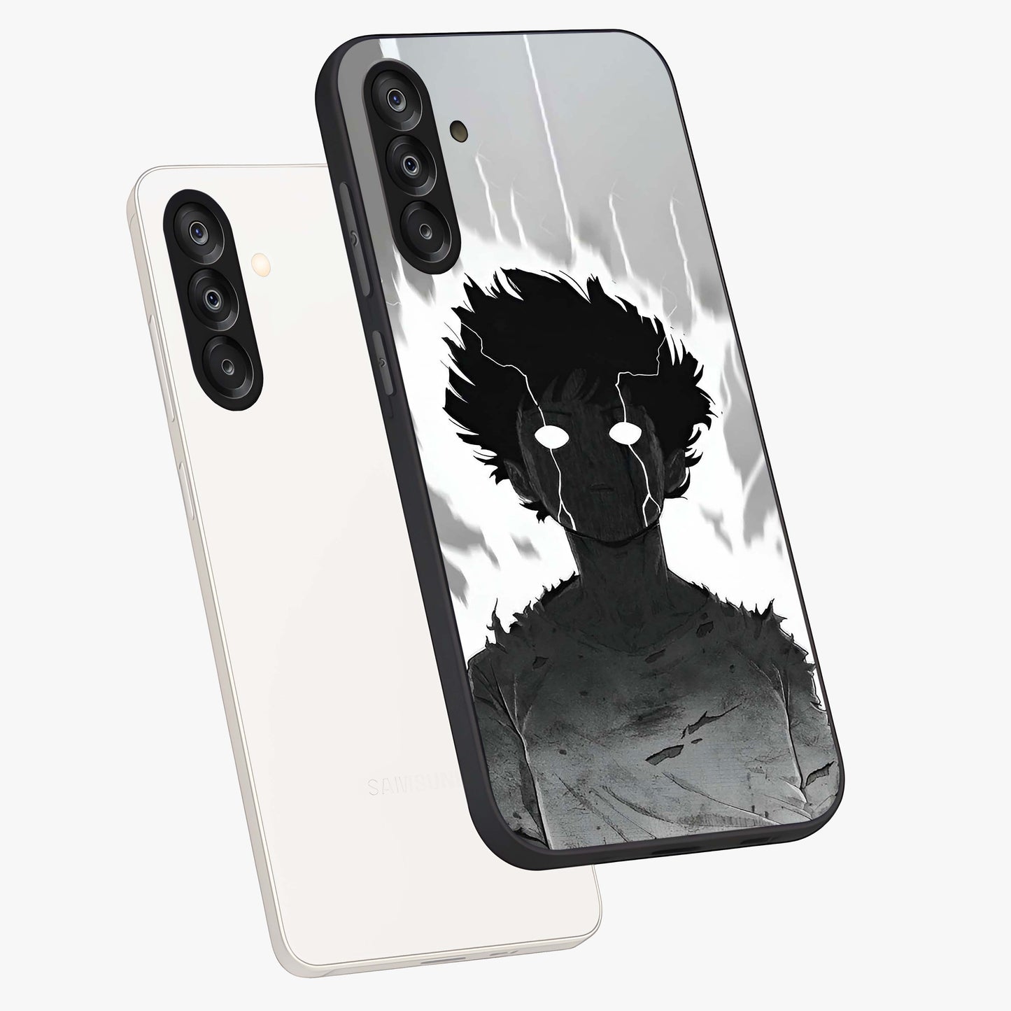 Awakened Inner Rage Glass Case displayed in angled mockup highlighting powerful graphic design and bold artistic theme.