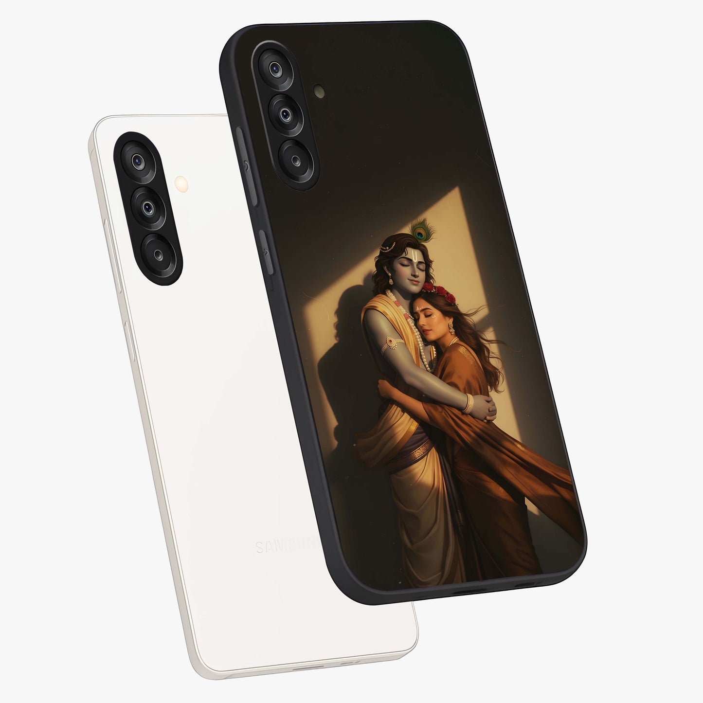 Divine Eternal Love Glass Case displayed in angled mockup highlighting elegant divine inspired design with peaceful aesthetic.