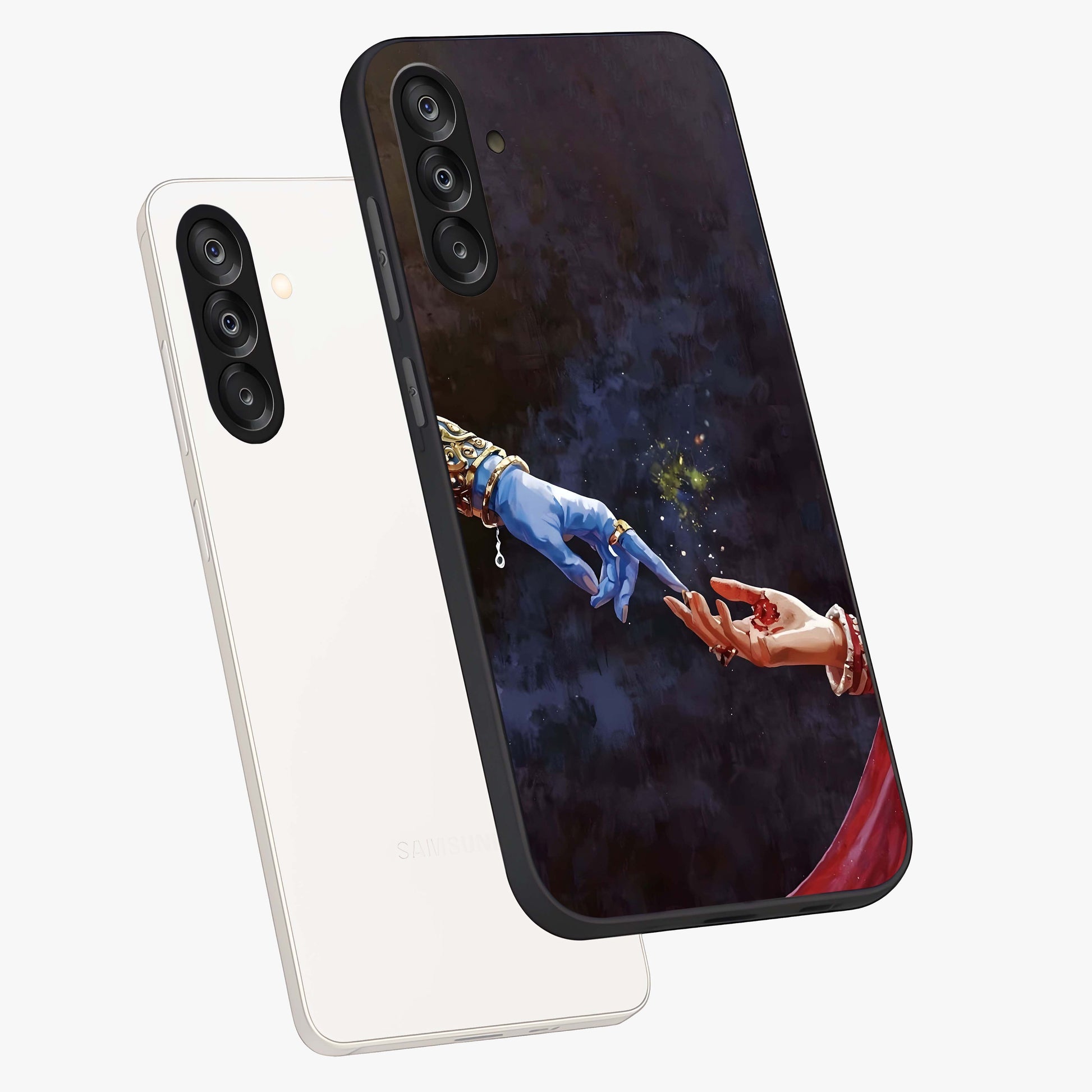 Divine Touch Eternal Glass Case displayed in angled mockup highlighting elegant divine inspired design with calm aesthetic style.