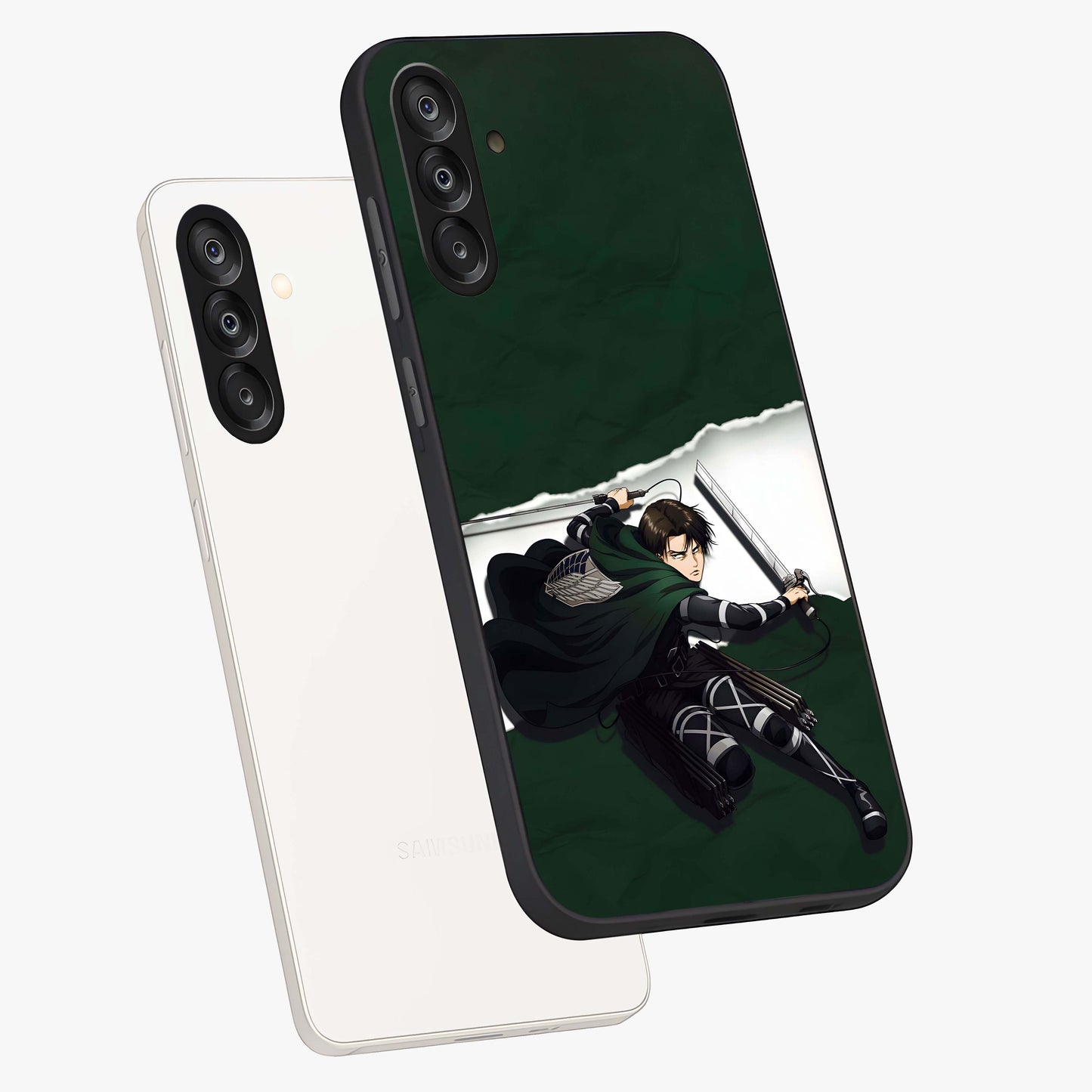 Emerald War Vanguard Glass Case displayed in angled mockup highlighting intense battle inspired design with emerald tone aesthetic.