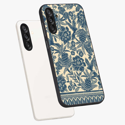 Heirloom Wild Bloom Glass Case displayed in angled mockup highlighting botanical bloom design with classic aesthetic style.