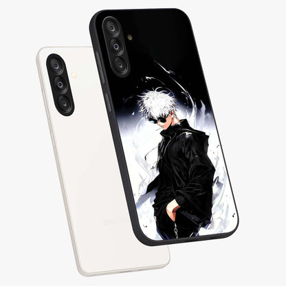 Limitless Shadow King Glass Case displayed in angled mockup highlighting dramatic dark hero design with intense aesthetic.