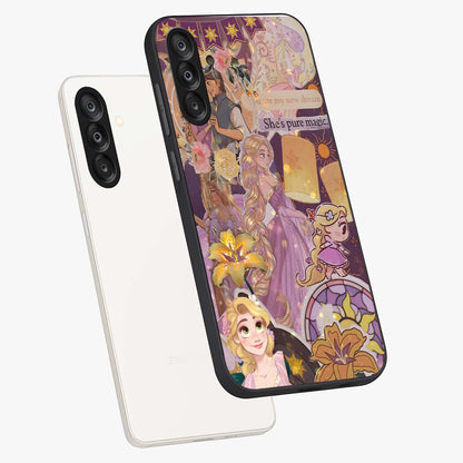 Magical Tangled Dream Glass Case displayed in angled mockup highlighting whimsical fantasy design with magical aesthetic.