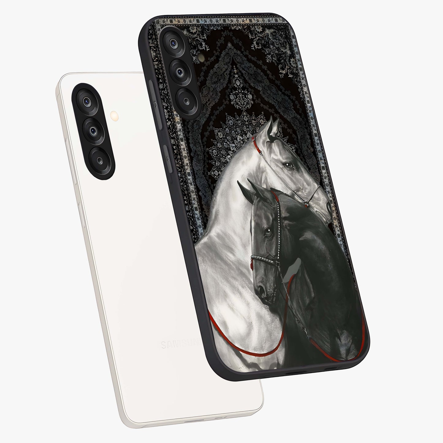 Majestic Ride Legacy Glass Case displayed in angled mockup highlighting sleek vehicle design with bold racing aesthetic.