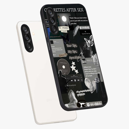 Midnight Love Echo Glass Case displayed in angled mockup highlighting elegant love inspired design with deep aesthetic style.