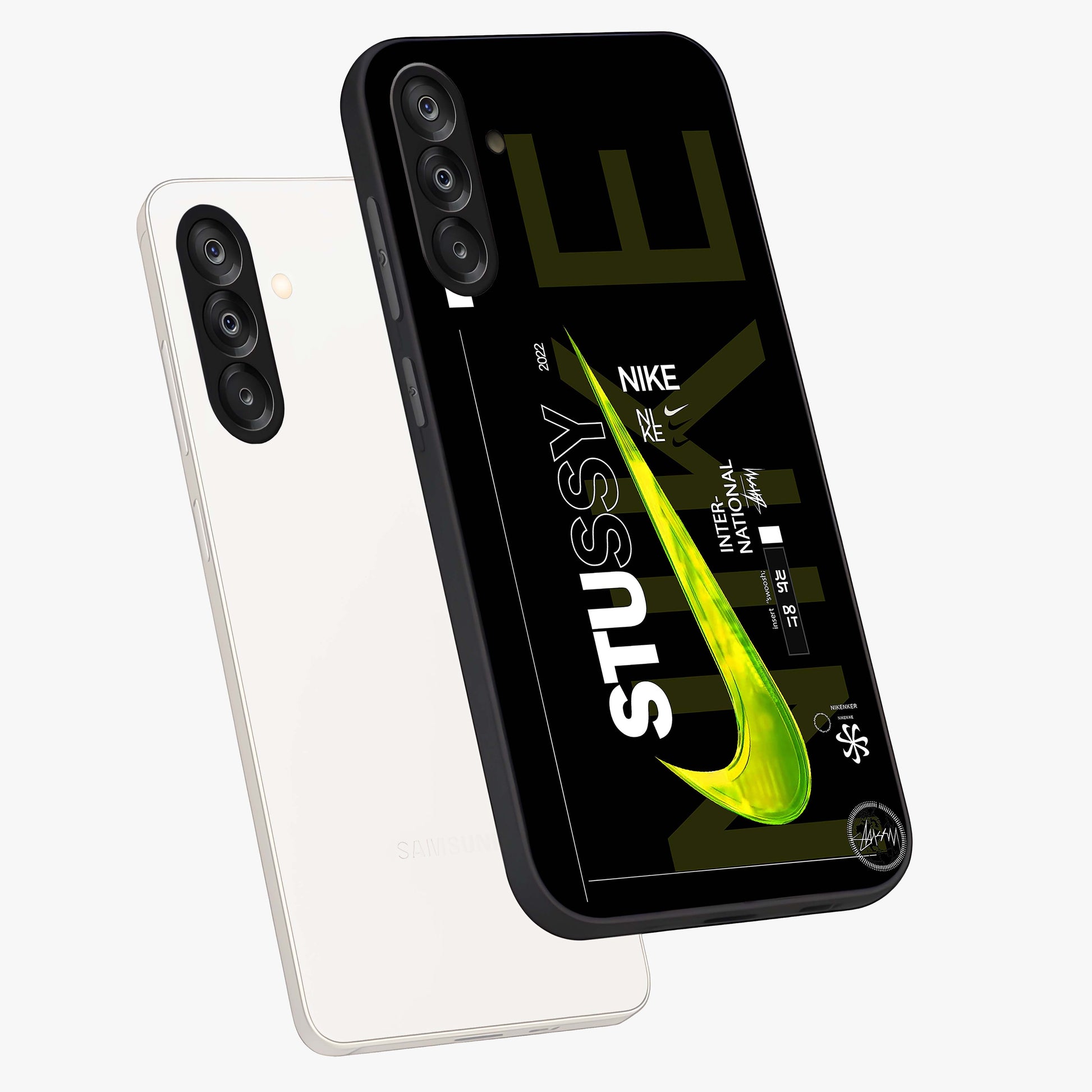 Neon Street Edition Glass Case displayed in angled mockup highlighting vibrant urban design with bold street aesthetic.