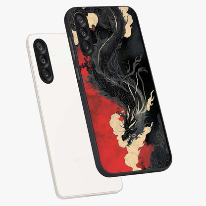 Shadow Dragon Fury Glass Case displayed in angled mockup highlighting powerful dragon illustration with dark fantasy aesthetic.