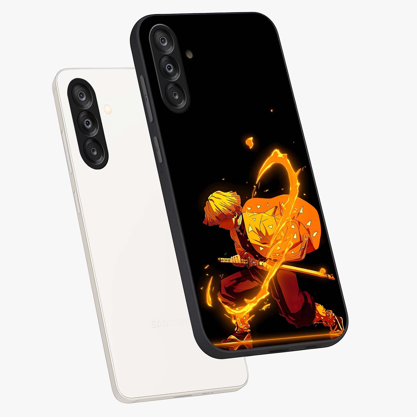 Thunder Flame Execution Glass Case displayed in angled mockup highlighting dramatic fire themed design with intense fantasy aesthetic.