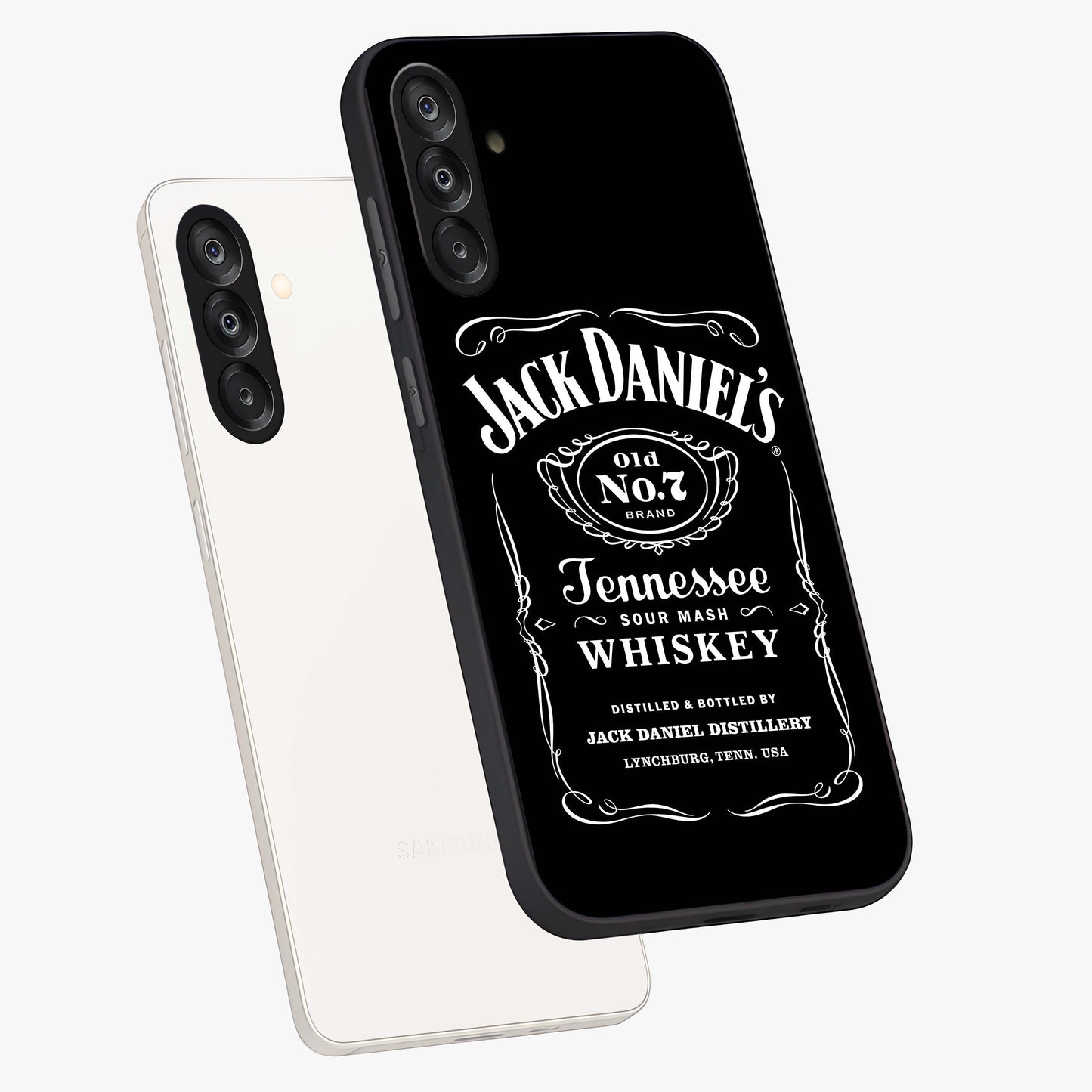Vintage Whiskey Heritage Glass Case displayed in angled mockup highlighting retro beverage themed design with heritage aesthetic.