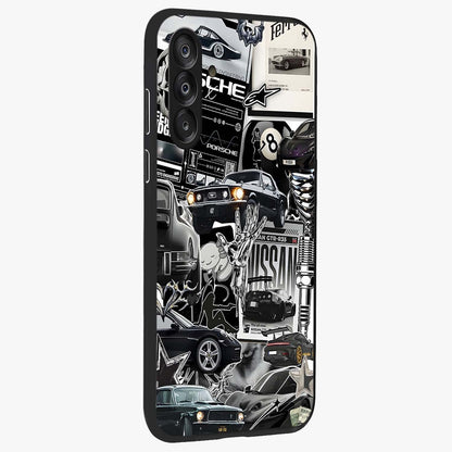 Aesthetic Dark Love Glass Case upright view showcasing dramatic romantic artwork with modern aesthetic style.
