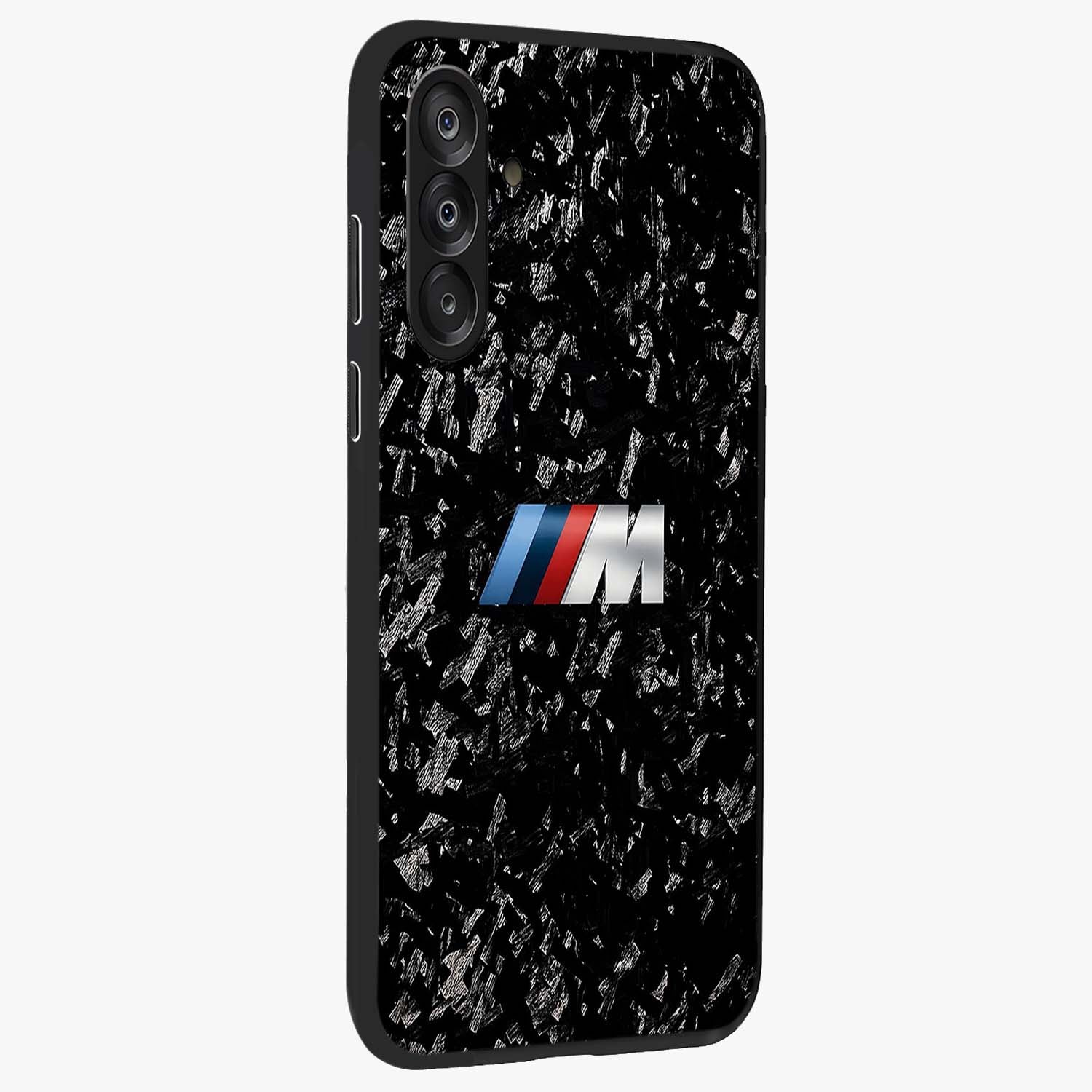 Carbon Speed Mark Glass Case upright view showcasing modern carbon speed graphic with bold automotive theme.