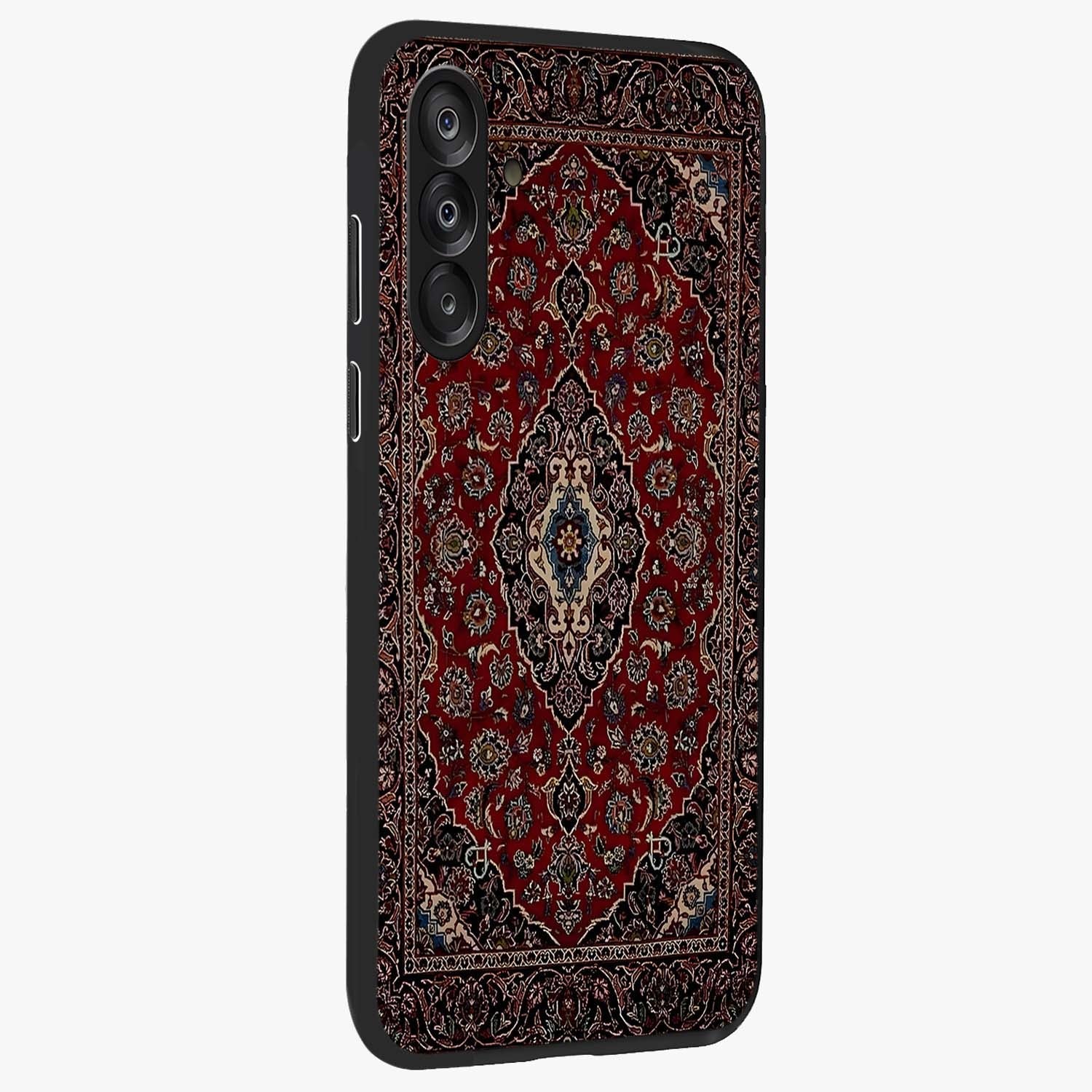 Heritage Carpet Royale Glass Case upright view showcasing detailed ornamental artwork with luxurious traditional theme.