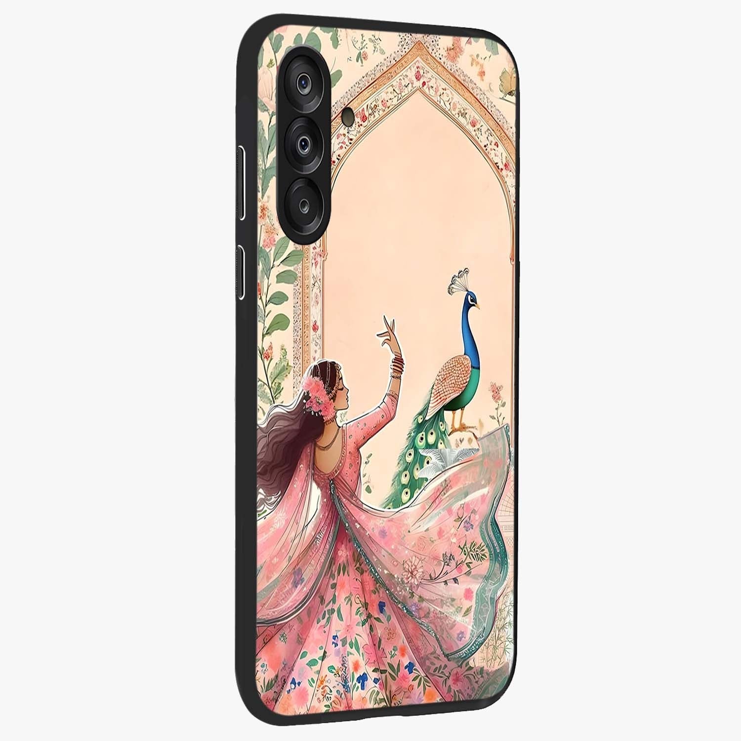 Royal Grace Muse Glass Case upright view showcasing stylish artistic artwork with sophisticated royal theme.