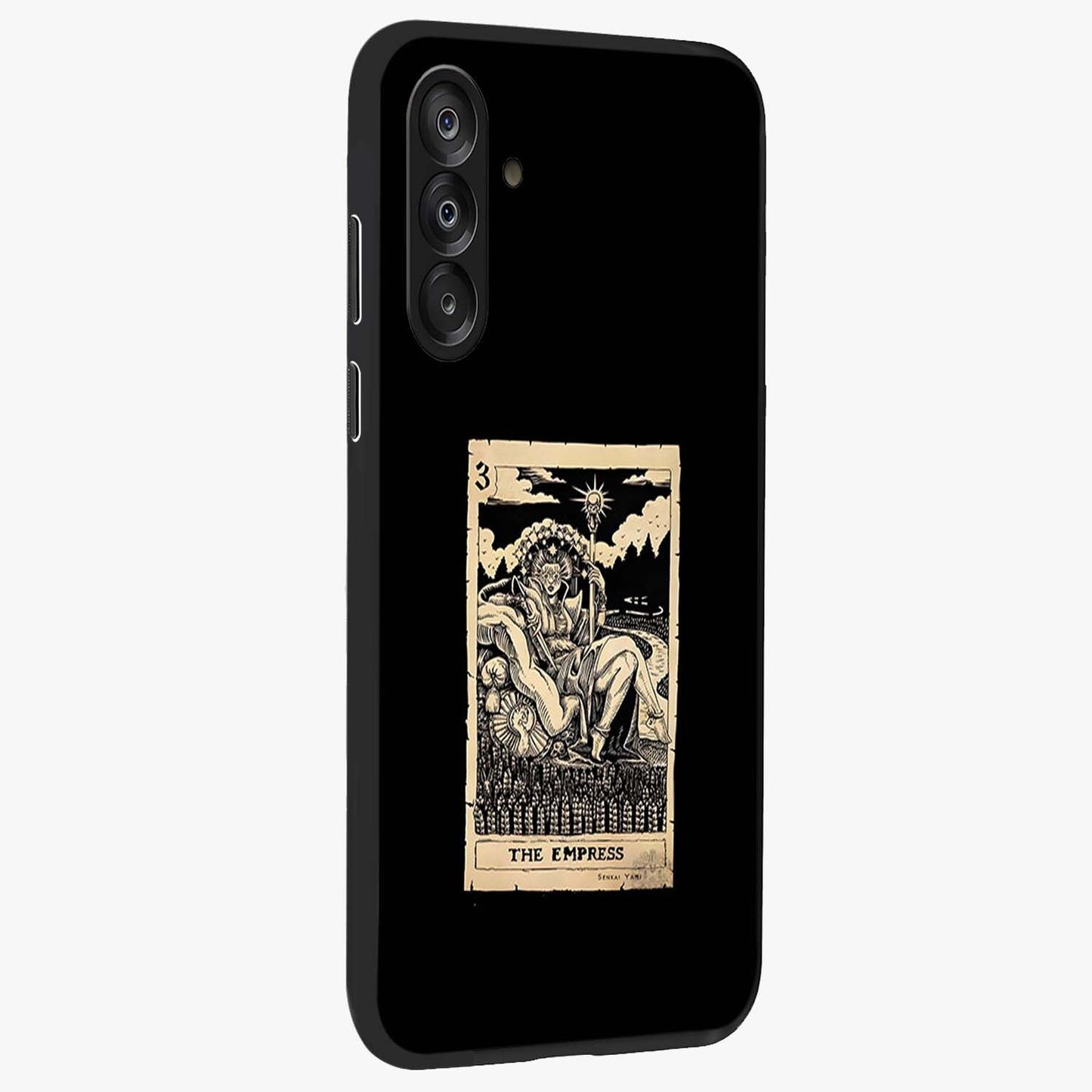 The Empress Glass Case upright view showcasing powerful empress themed artwork with luxurious artistic theme.