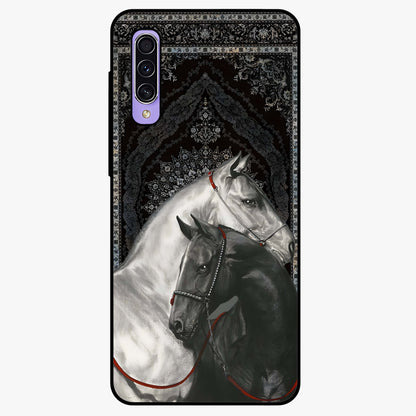 Majestic Ride Legacy Glass Case showing flat back view with powerful automotive inspired artwork and glossy glass finish.