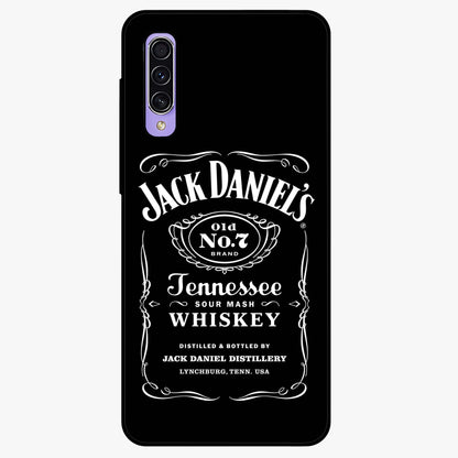 Vintage Whiskey Heritage Glass Case showing flat back view with classic whiskey inspired artwork and glossy glass finish.