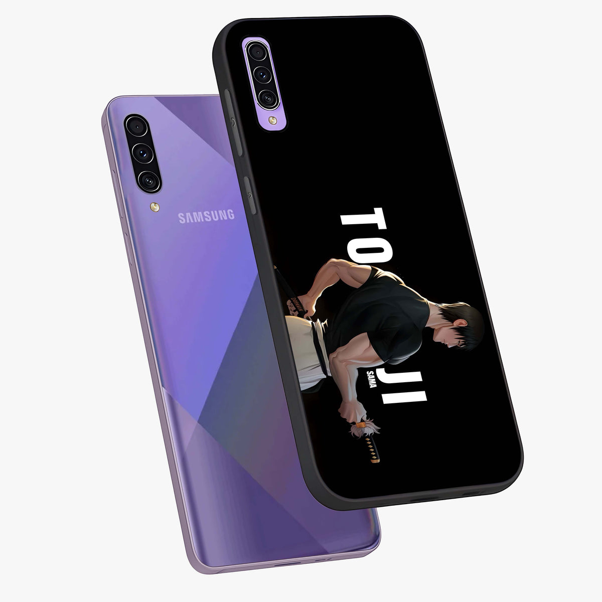 Midnight Blade Resolve Glass Case displayed in angled mockup highlighting powerful blade illustration with dramatic dark aesthetic.