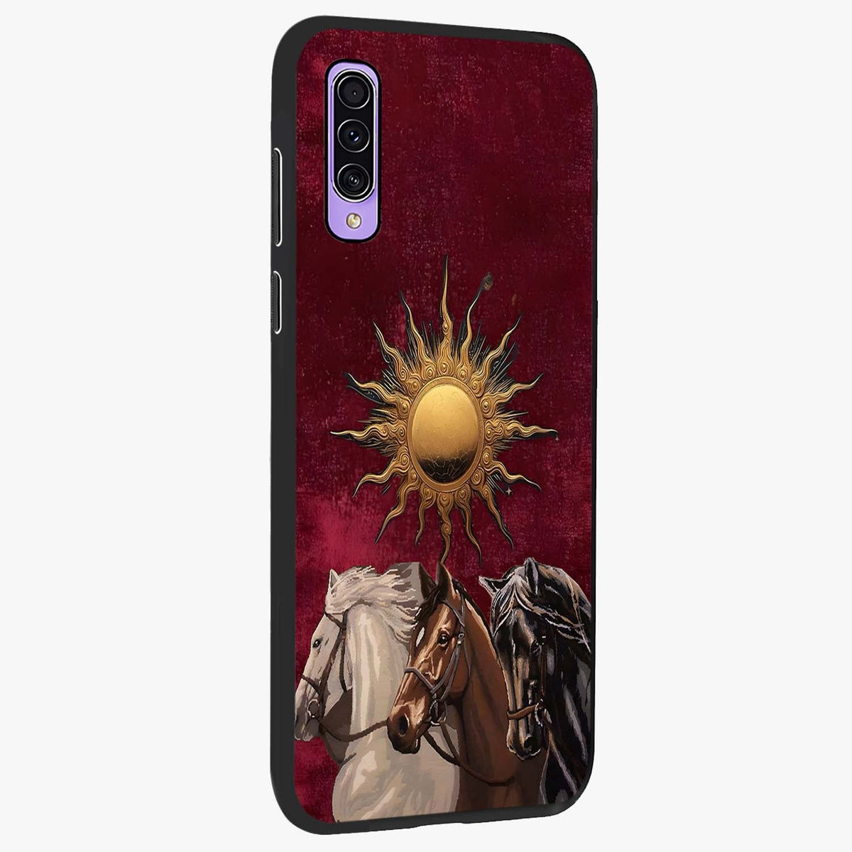Solar Riders Glass Case upright view showcasing energetic rider artwork with bold adventure theme.