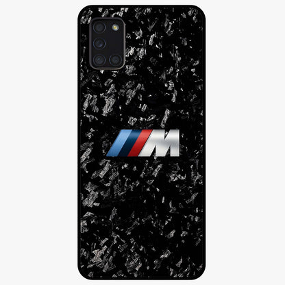 Carbon Speed Mark Glass Case showing flat back view with sporty carbon pattern artwork and glossy glass finish.