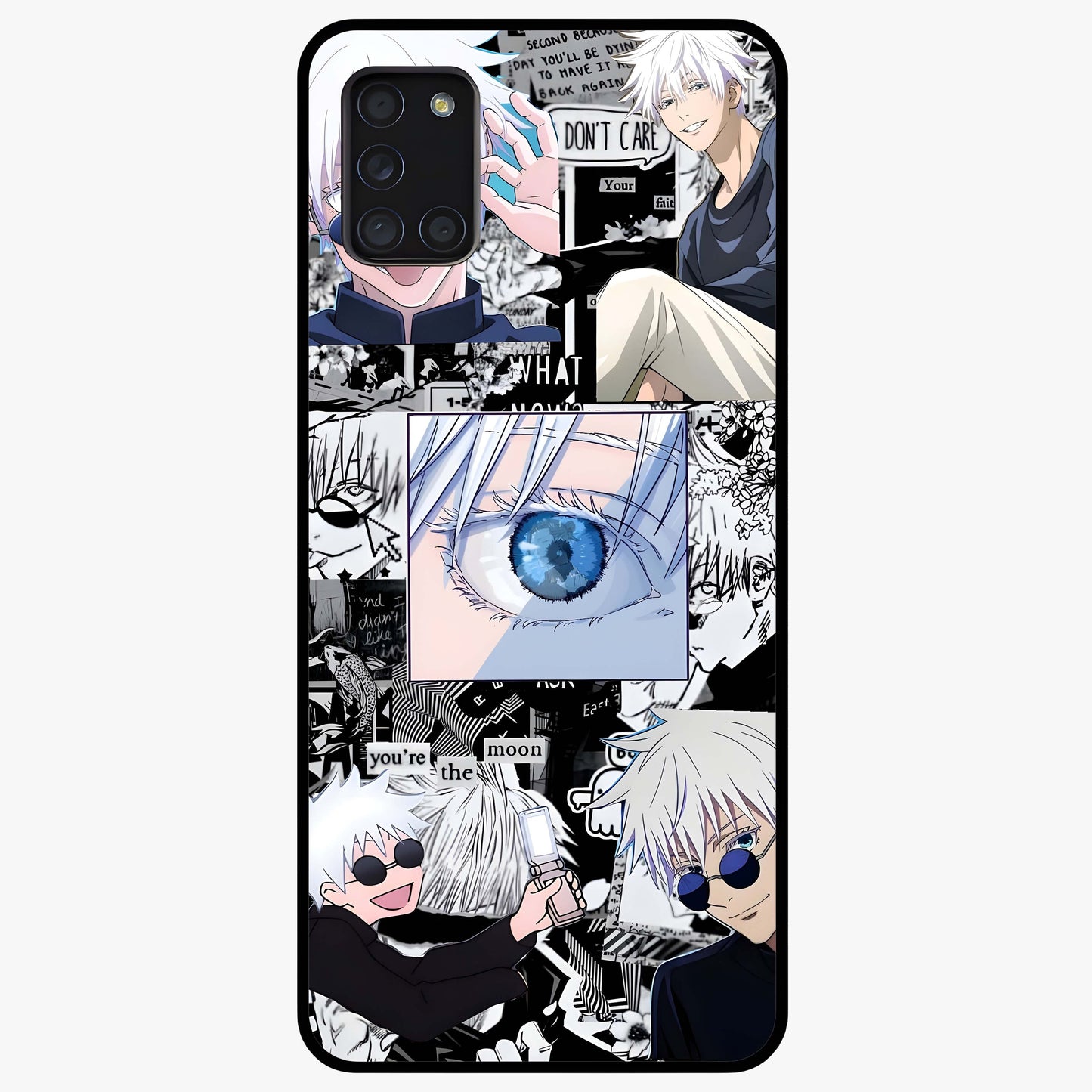 Infinity Sorcerer Chaos Glass Case showing flat back view with mystical sorcerer themed artwork and glossy glass finish.