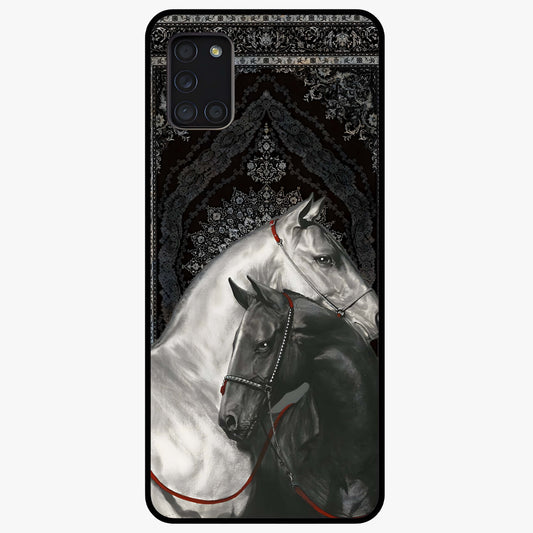 Majestic Ride Legacy Glass Case showing flat back view with powerful automotive inspired artwork and glossy glass finish.