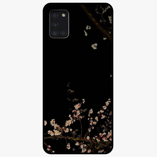 Petal Moon Light With Custom Name Glass Case showing flat back view with floral moonlight artwork and personalized name design.