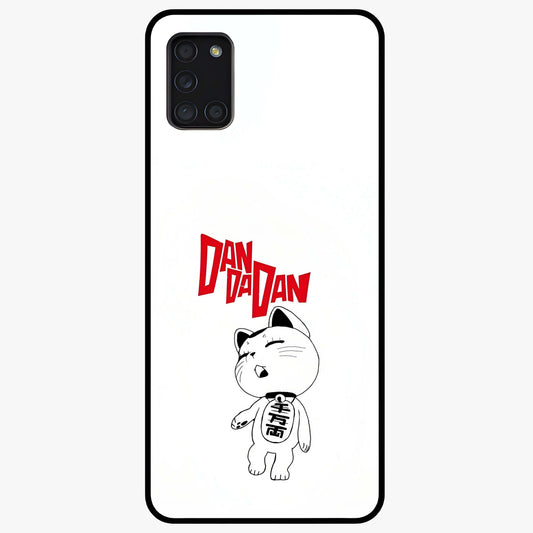Playful Spirit Charm Glass Case showing flat back view with cheerful charm themed artwork and glossy glass finish.