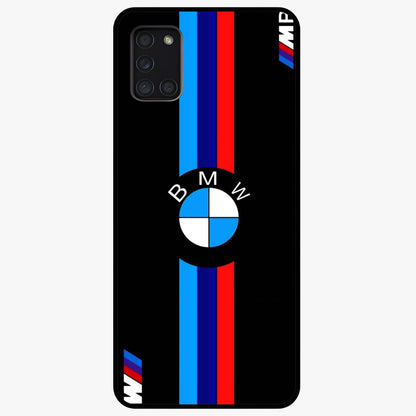 Turbo BMW Beast Glass Case showing flat back view with high performance sports car artwork and glossy glass finish.