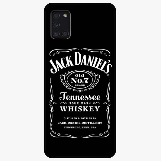 Vintage Whiskey Heritage Glass Case showing flat back view with classic whiskey inspired artwork and glossy glass finish.