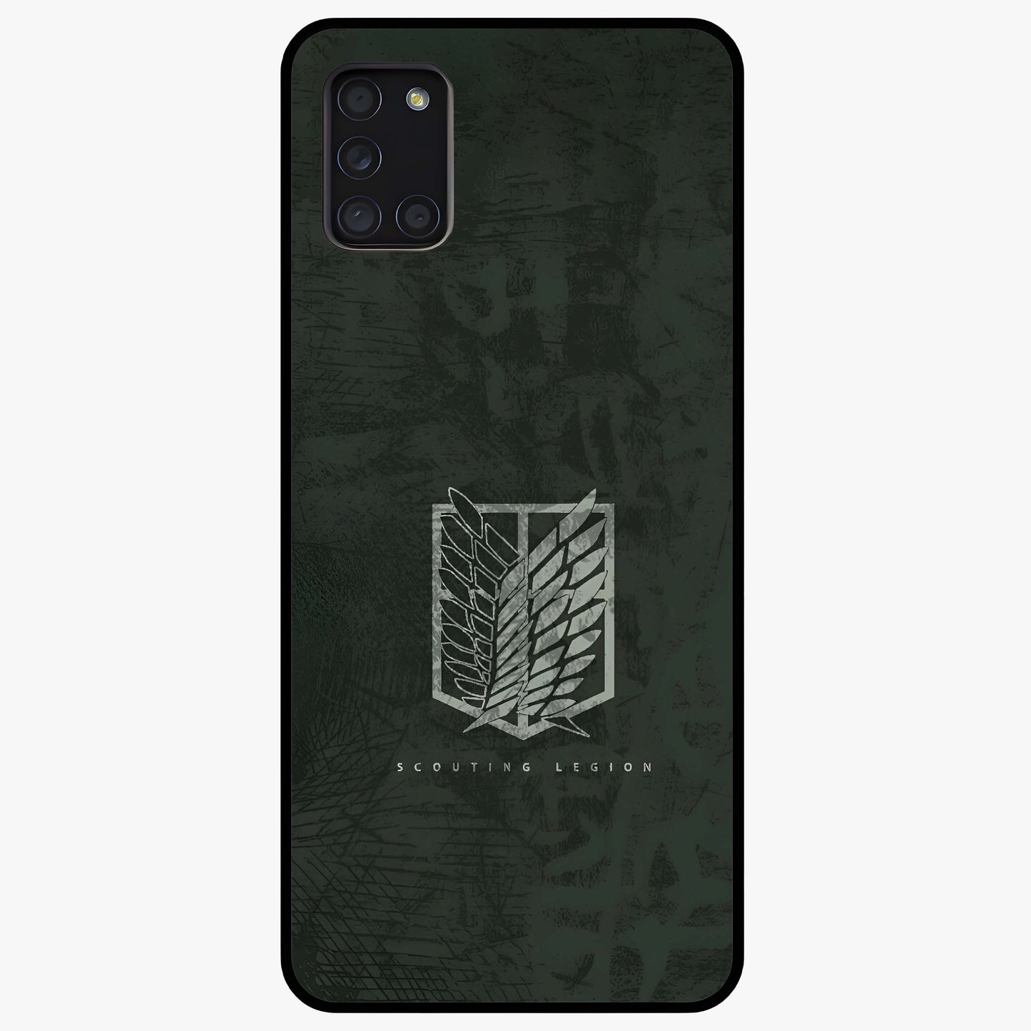Wings Of Freedom Glass Case showing flat back view with symbolic wings artwork and glossy glass finish.