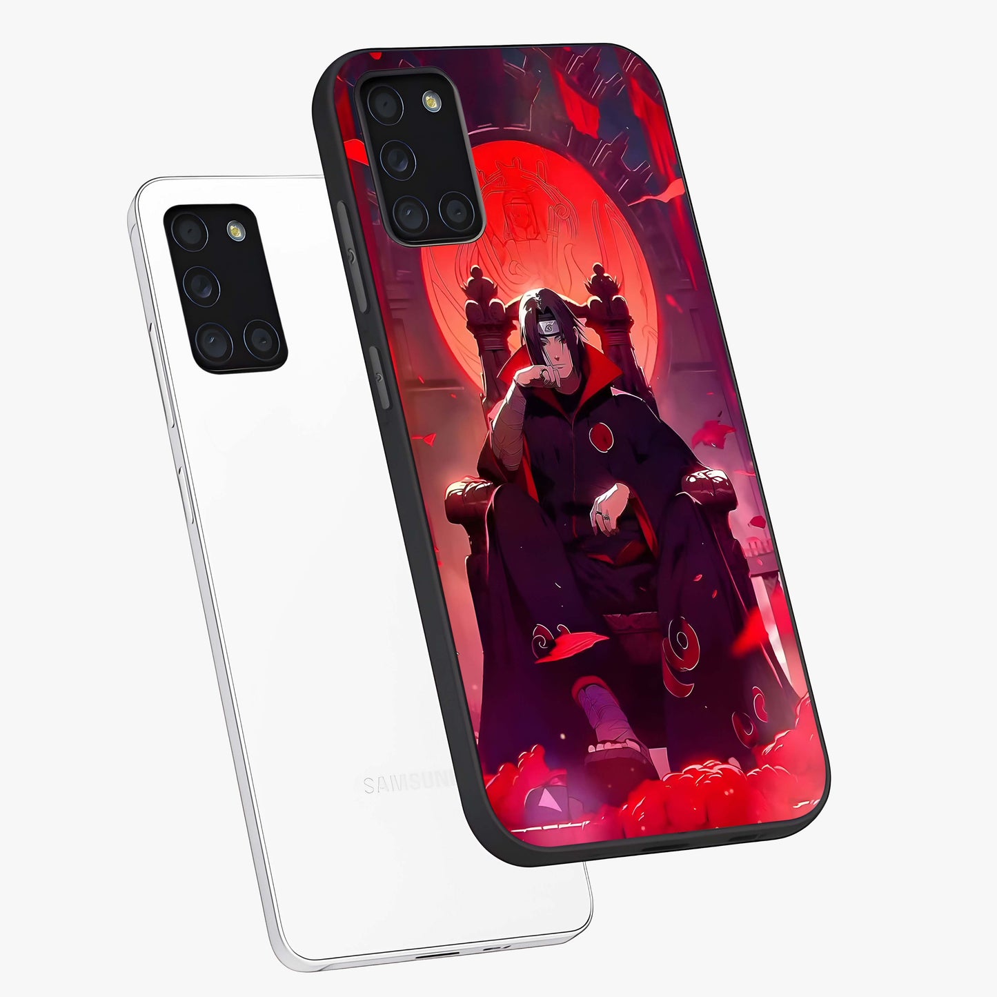 Blood Moon Sovereign Glass Case displayed in angled mockup highlighting dark celestial moon design and dramatic theme.