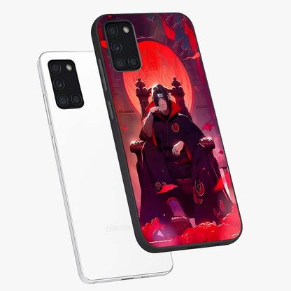 Blood Moon Sovereign Glass Case displayed in angled mockup highlighting dark celestial moon design and dramatic theme.
